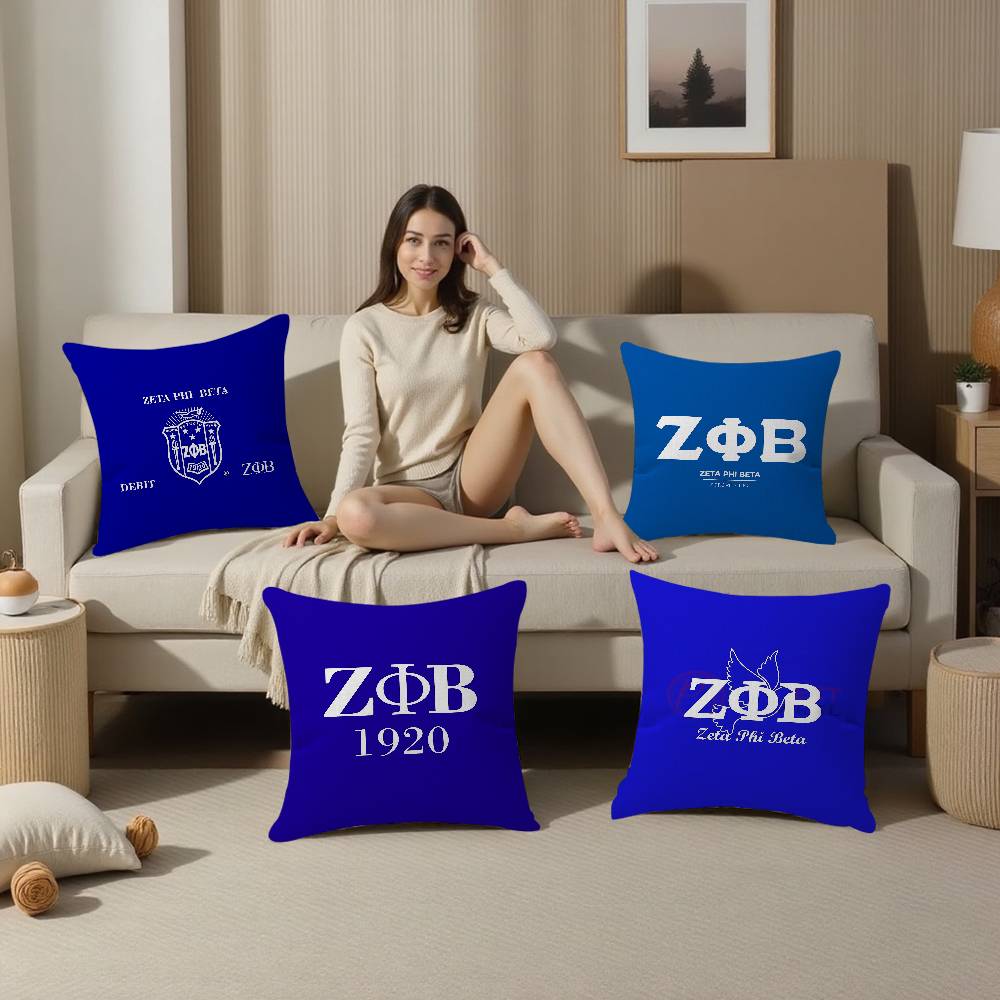 Zeta Phi Beta Pillow Gift Home Office Decoration Pillow Bedroom Sofa Car Cushion Coverpillow Case