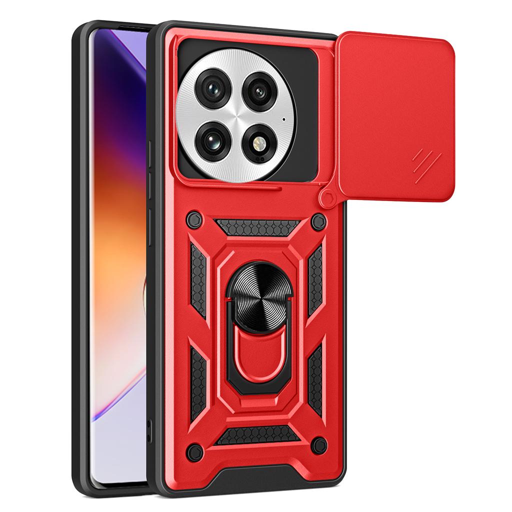 Чехол для OnePlus 13 со шторкой для камеры, из ПК+ТПУ, с подставкой, чехол для телефона