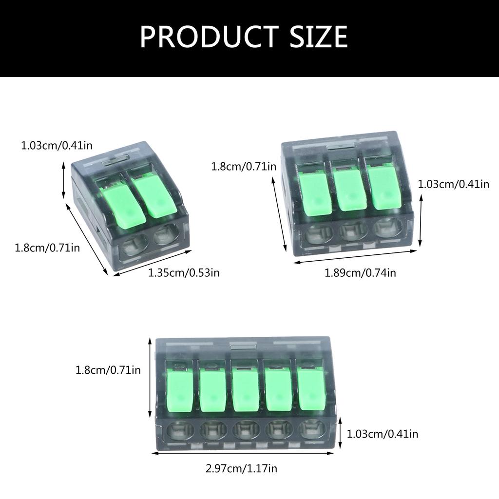 75Pcs Lever Wire Connector Fast Connection Terminal Electrical Connectors Quick Cable Splicing Terminal Easy To Use