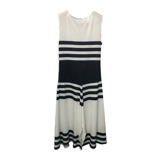 Женское платье макси без рукавов, летнее повседневное платье в полоску с высокой талией и круглым вырезом, струящееся длинное платье с разрезом и неровным подолом