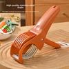 Multifunctional Fruit and Vegetable Slicer - Stainless Steel Blades, Manually Operated, Cuts Perfect Slices of Fruit, Cucumber and Ham