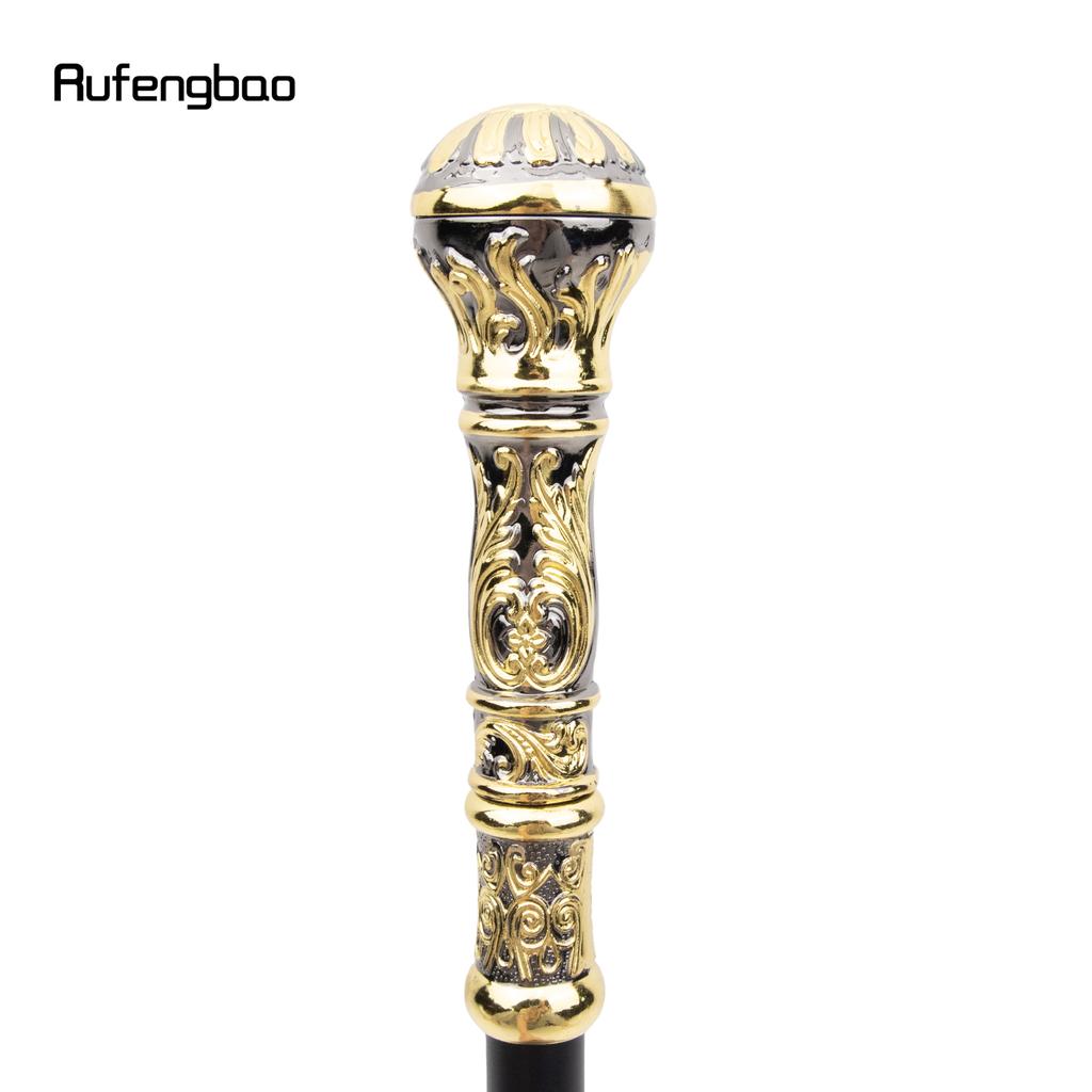 Золотисто-черная роскошная круглая ручка, модная трость для вечеринки, декоративная трость для ходьбы, элегантная трость с ручкой-посохом 93 см