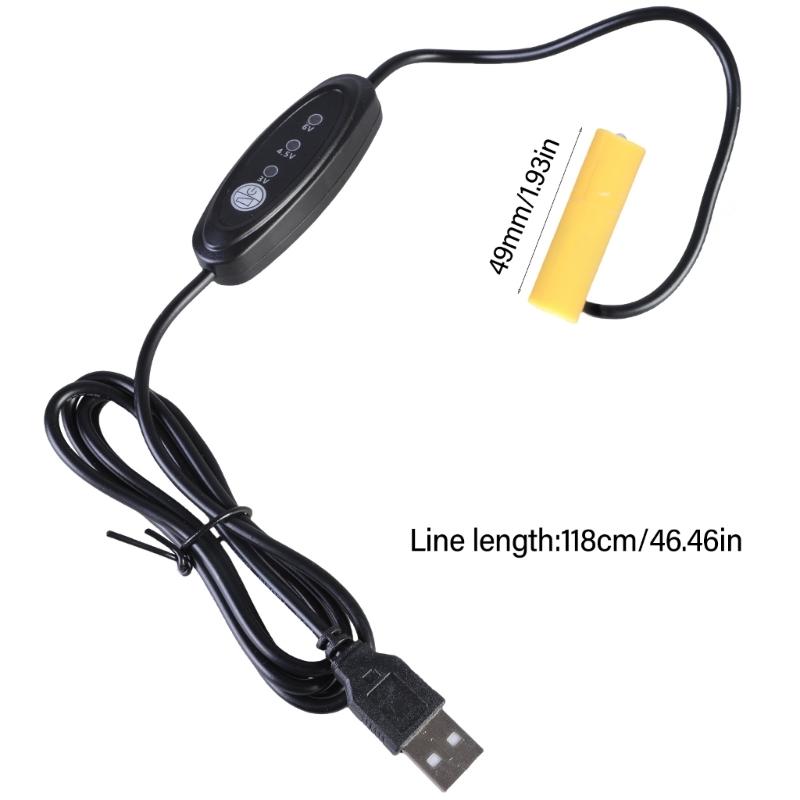 USB 5V 2A на 3V 4.5V 6V Заменитель батареек AA Кабель для замков с отпечатками пальцев и светодиодных игрушек для праздничных украшений
