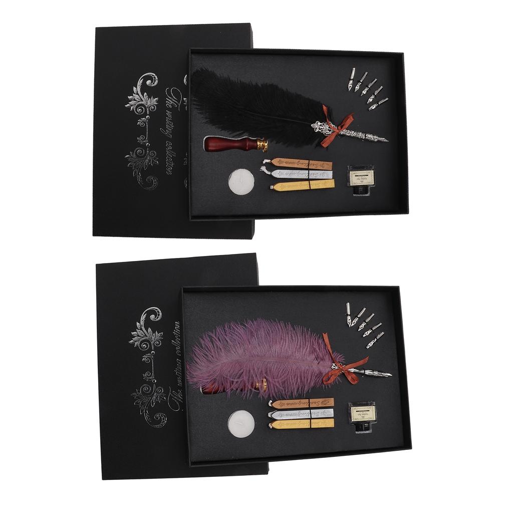 Набор перьевых ручек, прочные творческие простые канцелярские принадлежности для письма, подарочная коробка для любимого учителя, одноклассника, подарок