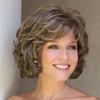 Women's Fashionable Short Hair Curly Hair Bangs Loose Synthetic Cosplay Fluffy Natural Women's Brown Wig
