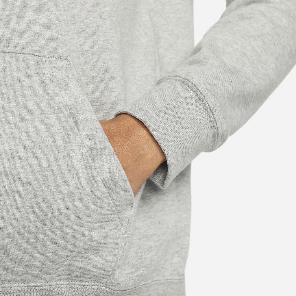 Nike Однотонный женский свитшот с воротником-стойкой и полумолнией, повседневный, с длинным рукавом, серый DQ5839-063