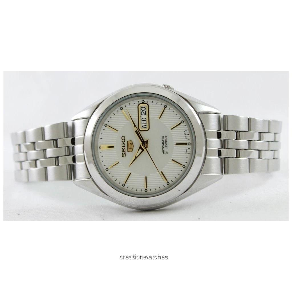 Seiko 5 автоматических 21 драгоценный камень SNKL17K1 SNKL17K SNKL17 Мужские часы