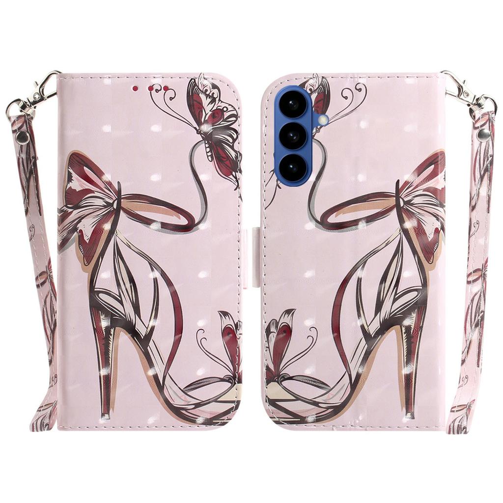 For Samsung Galaxy A57 5G Case Pattern Printing Leather Wallet Phone Cover with Wrist Strap