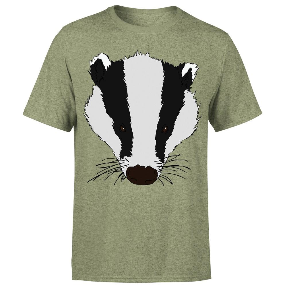 Badger Animal Face Ani Mates Unisexs Funny Novelty TShirt OrP1A2