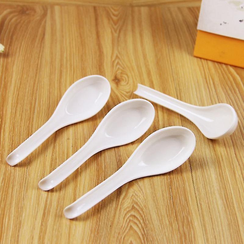 Soup Spoons,15pcs Japanese Style Spoons Creative Rice Spoons Chinese Asian Soup Spoons With Long Ha-hao