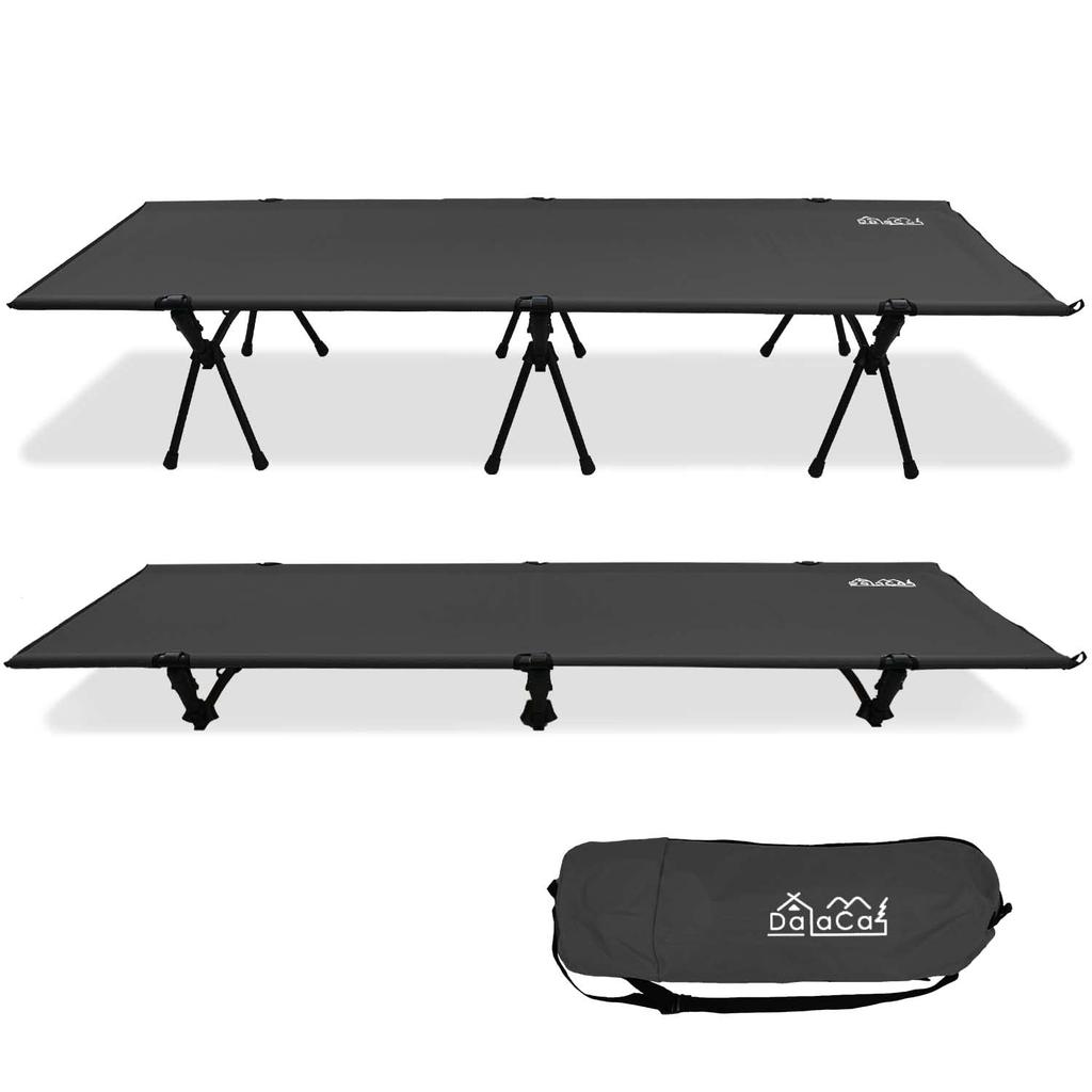 DaLaCa 2way Camping Cot Disaster Prevention Small Storage Lightweight Load Capacity Instruction Storage Bag Included Bed, Capable, High/Low