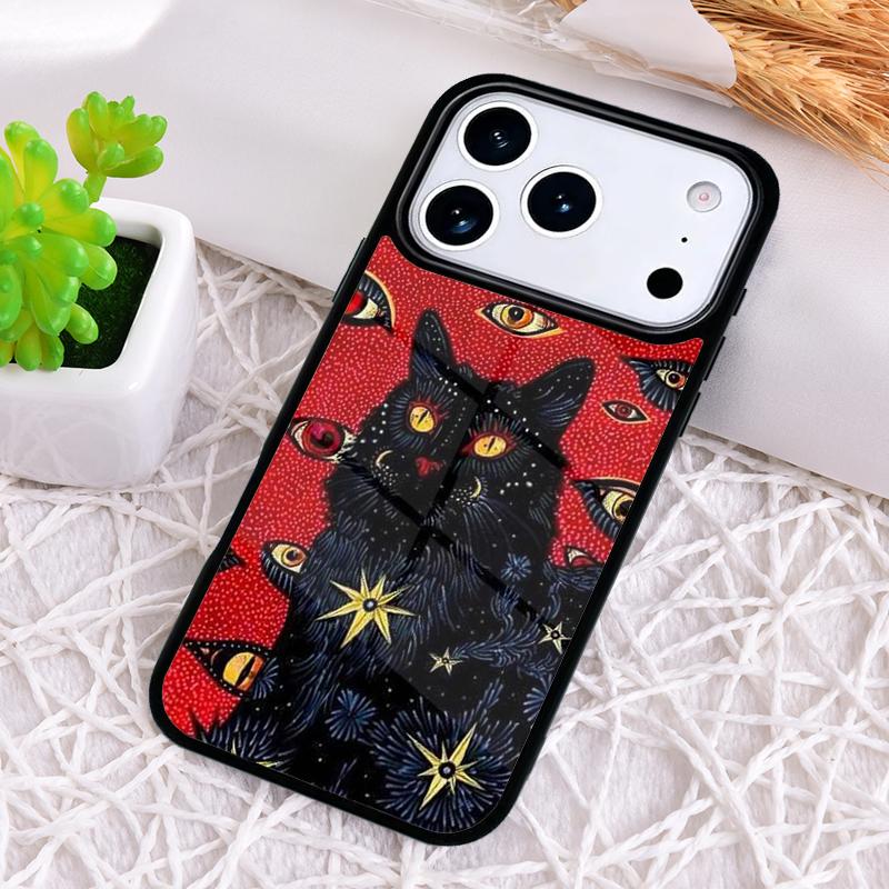 Ударопрочный чехол для телефона 'Таинственный кот' для iPhone 17 Air 16e 15 11 12 14 13 Pro Max Чехол Coque