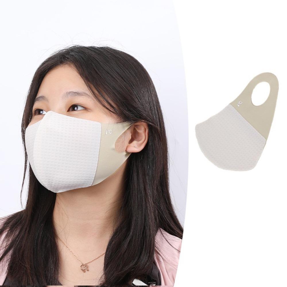4pcs/set UV Protection Ice Silk Mask Sunscreen Face Scarf Face Gini Mask Face Cover Riding