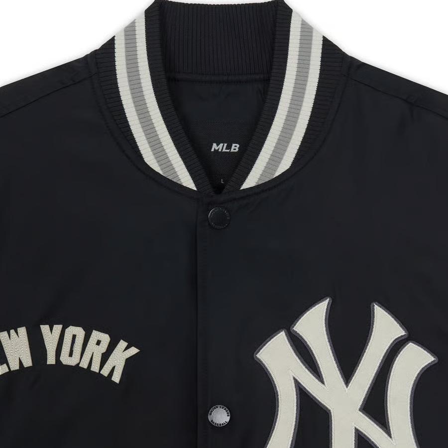 MLB Осень/Зима 2025 Куртка New York Yankees Однобортная С опущенными плечами Длинный рукав Хлопковая Куртка Унисекс 3AJPV2161-50BKS