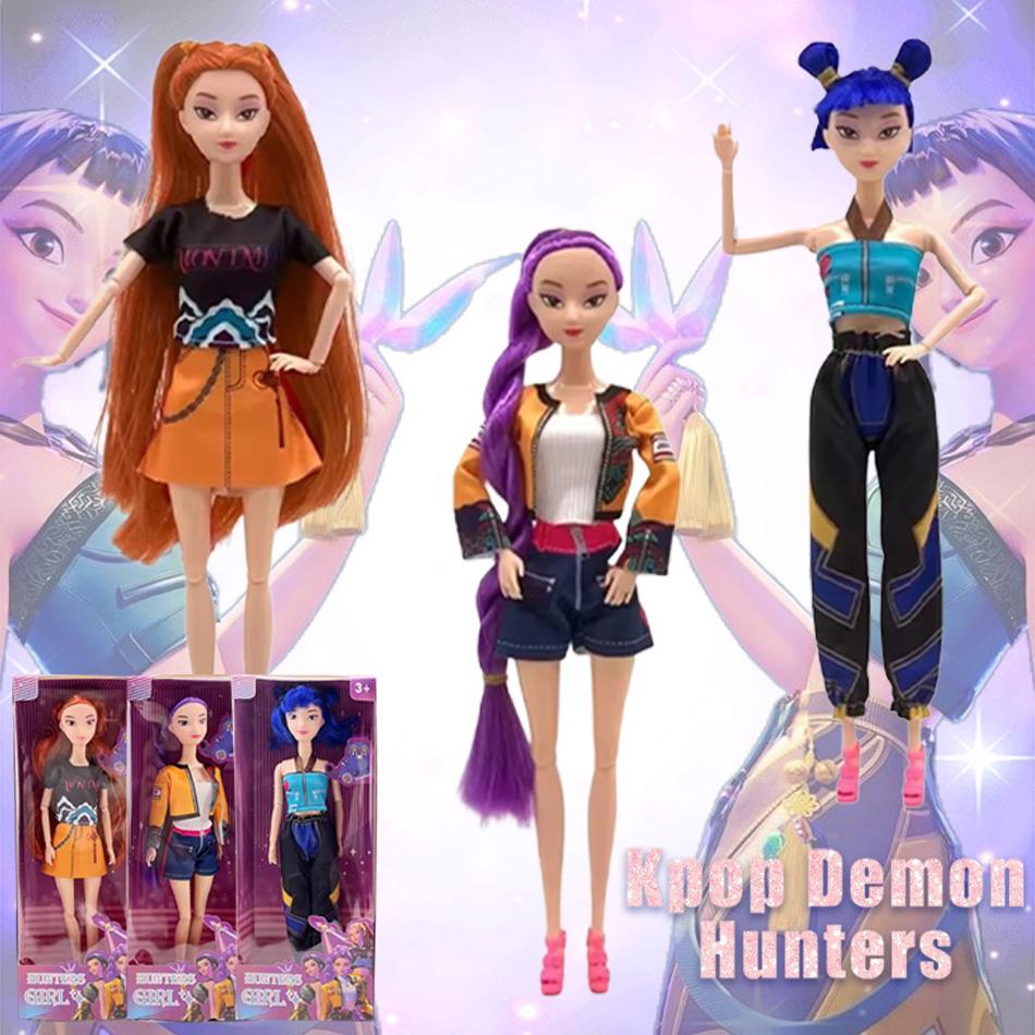 Куклы Игрушки Kpop Охотники на демонов Фигурка-игрушка Руми Мира Зои Красивая принцесса Куклы для девочек Пластиковая Игрушка Сделай сам для девочек
