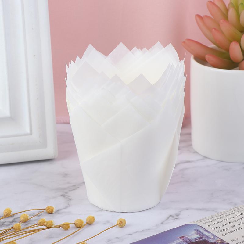 50Pcs Cupcake Wrapper Liners Muffin Tulip Case Cake Paper Baking Cup Decor