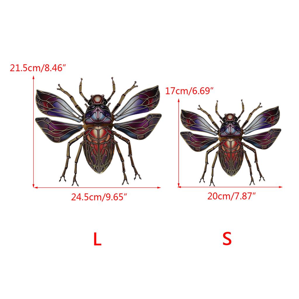 Metal Beetles Decor Indoor Outdoor Wall Decor Beetles Ornaments Wall Sculptures Hangings Decoration for Garden Yard Home