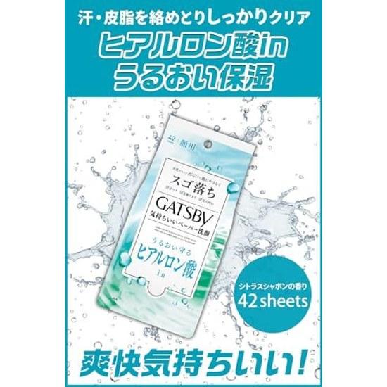 GATSBY Facial Paper Moist Type Moisturizing Mens Cleansing Sheets Set Bagless Specification 42 x 3 packs