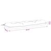 Bench Cushion VIANEN 100percent  Polyester White 110 x 30 x 12 cm