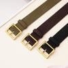 Retro Matte Women's Wide Belt, Trendy Simple Belt, Versatile Square Jeans Belt