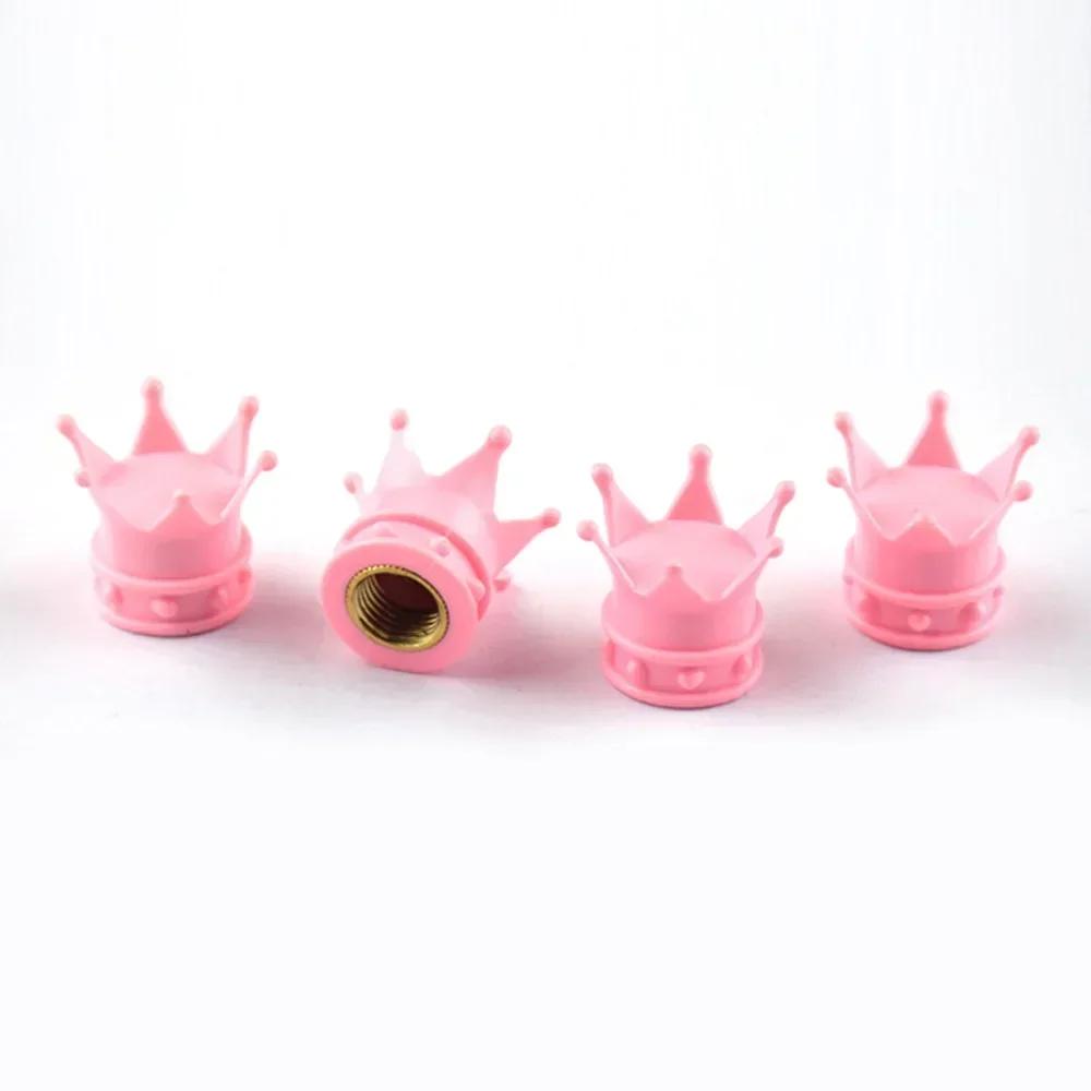 4 ШТ./КОМПЛ. Колпачки на ниппель колеса и шины Серебряная Корона ЧЕРНЫЙ Бриллиант Колпачки от пыли для шин мотоцикла Клапан для автомобиля грузовика Воздушный колпачок для велосипеда Ste