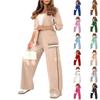 Women's Long Coat And Wide-leg Pants Suit Business Casual Two-piece Suit