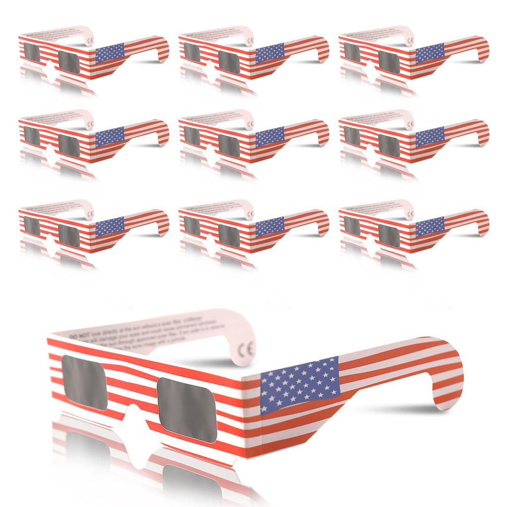 Solar Glasses Approved 2024, 10 Pack And Certified Solar Observation Glasses, Safe Shades For Direct Sun Viewing