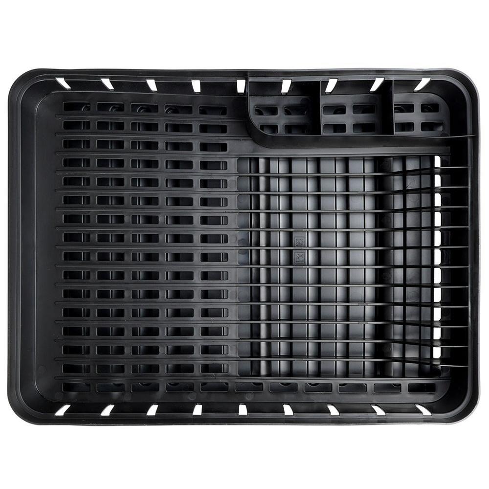 Drainer for dishes, cutlery, plates, cups, standing kitchen black