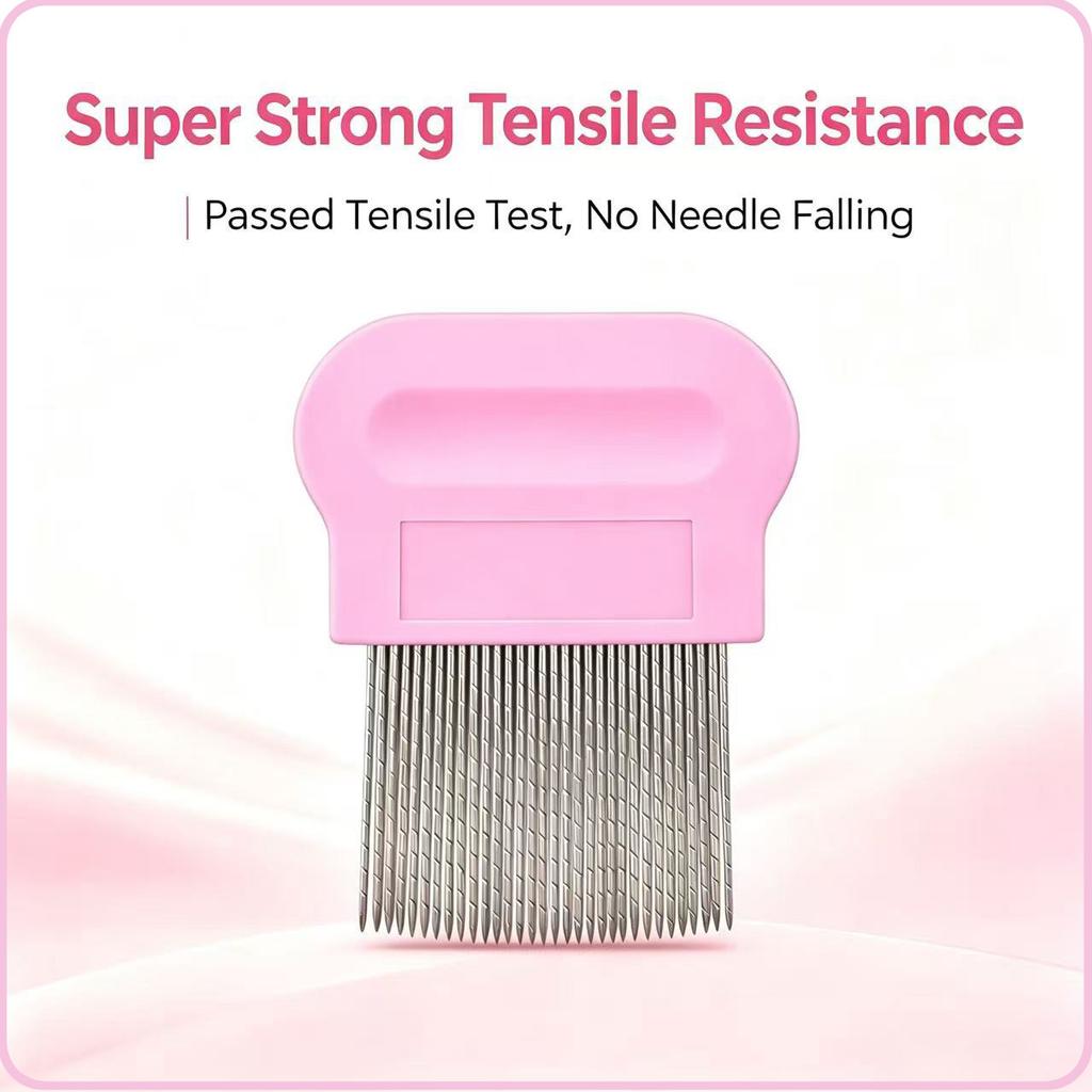 Terminator Lice Comb with Micro Grooved Spiral Teeth Durable Stainless Steel Hair Care Nit Remover Safe Fine Tooth Comb