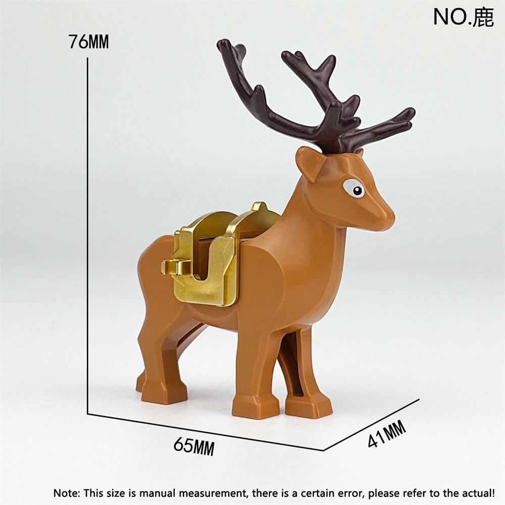 MOC City Animal Building Block Figures Elephant Sika Deer Camel Zoo Fram Accessories Bricks Children Toys Gift