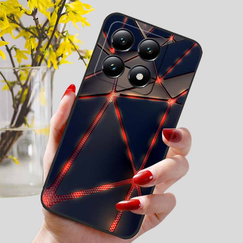 Для Xiaomi 14T / 14T Pro Чехол Модный Черный ТПУ Мраморный Расписной Чехол для Xiaomi 14T Pro Ударопрочный Корпус Capa Силиконовый Мешок 6.67''