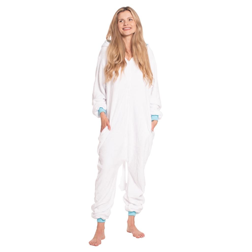 Piżama damska kombinezon kigurumi onesie smok szczerbatek biały 175-185 xl