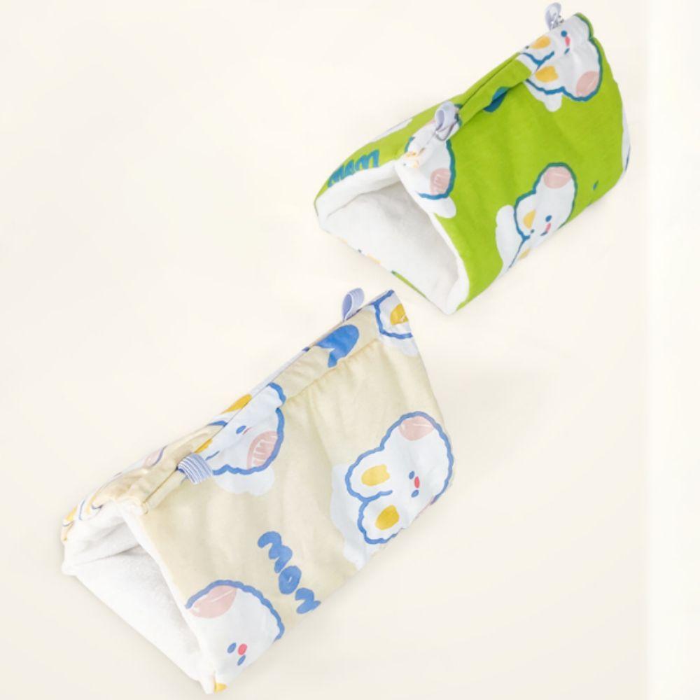 Мягкий теплый гамак в виде попугая, мультяшное треугольное хлопковое гнездо, переносная кровать для сна домашних животных