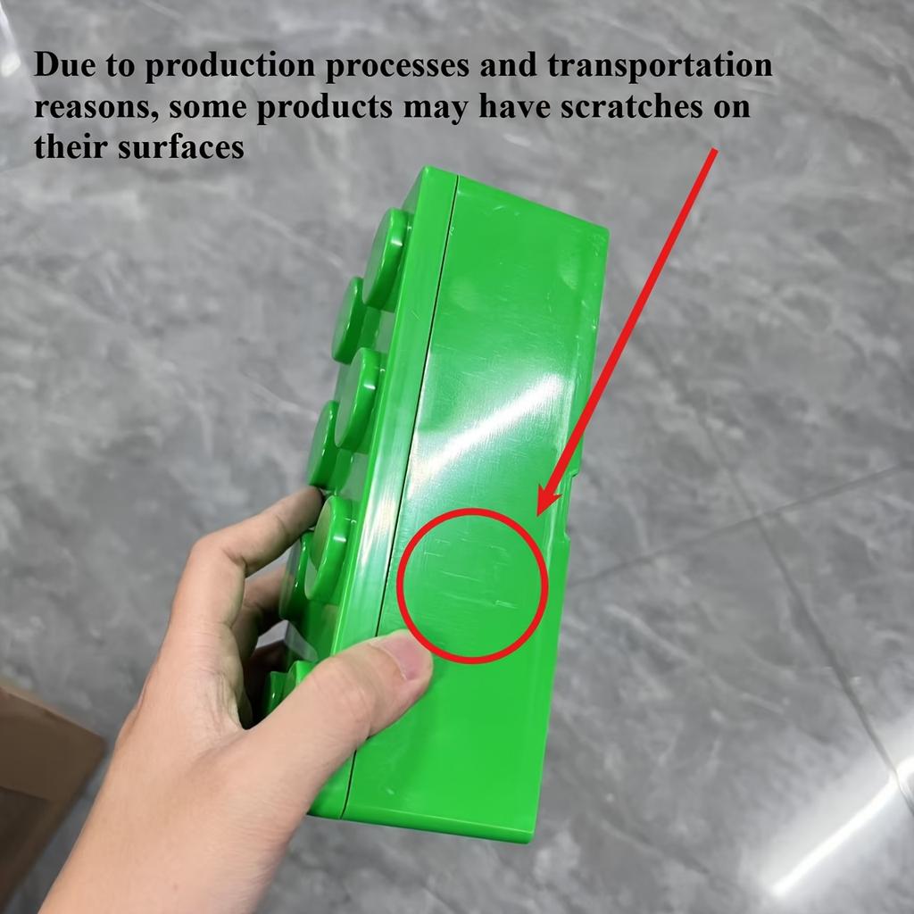 Прямоугольный пенал из строительных блоков, Органайзер для канцелярских принадлежностей в стиле кампус, Коробка для хранения на рабочем столе, Коробка для хранения в офисе