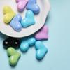 Бусины-разделители ручной работы, красочные фурнитура для изготовления ювелирных изделий, свободные 17 мм * 22 мм, DIY браслет в форме сердца, ожерелье, акрил ярких цветов, большие 10 шт.