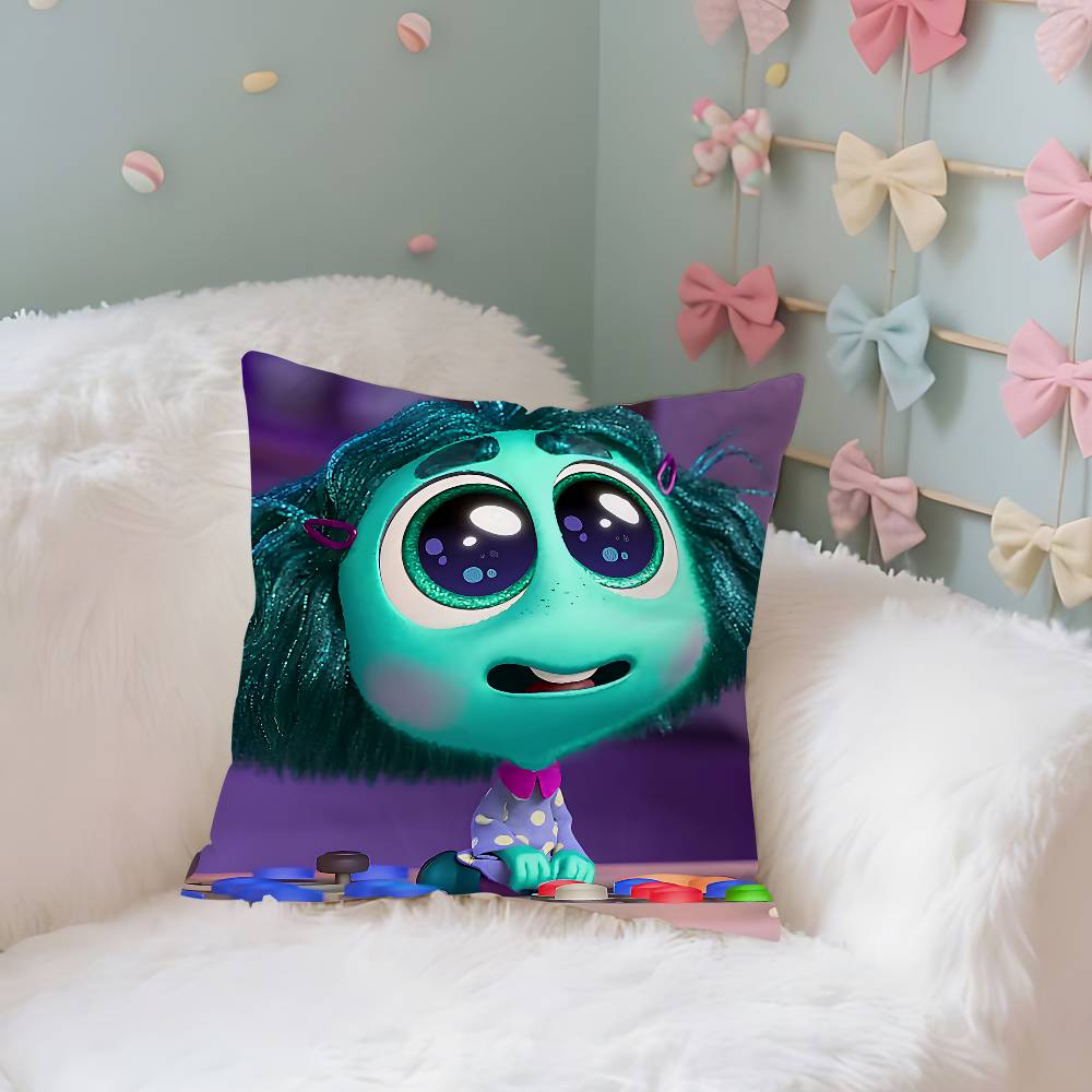 Movie IInsidesOOutCartoon Case Plush Fabric Soft Pillowcase Double Sided Print Cushion Cover Household Gifts