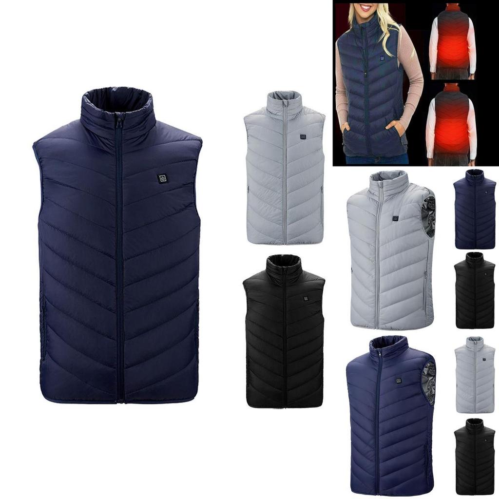 Comfortable Women Mens Electric Vest Heated Cloth Jacket Usb Powered Body Warmer