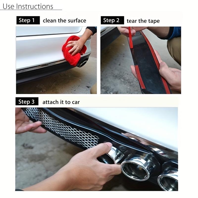 2pcs Car Decorative Exhaust Vents, Easy Stick-On Installation, No Drilling Required - Enhances Rear Bumper Aerodynamics