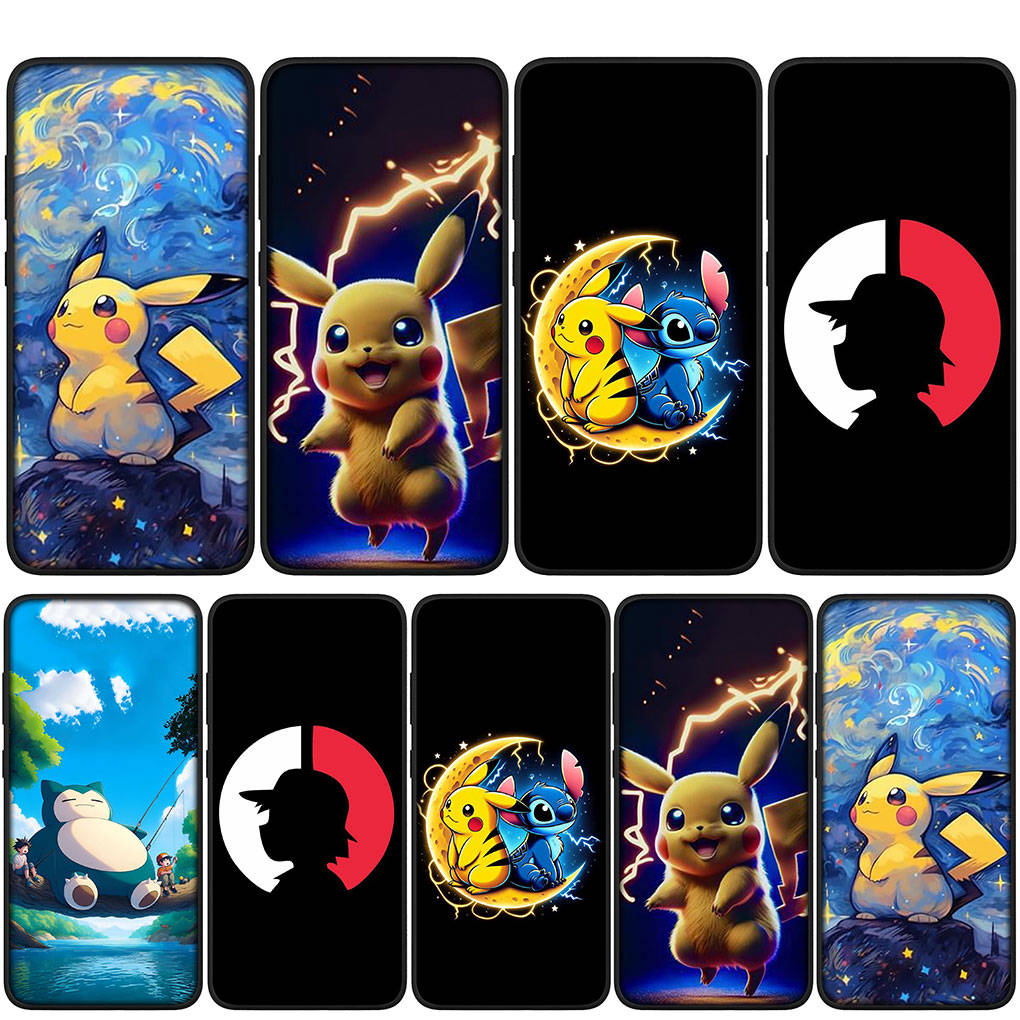 Чехол для iPhone 16 15 Xiaomi Redmi Note 14 13 12 11 Pro Max X 8 9 16e Samsung Galaxy S25 S24 S23 Moto OPPO Huawei Cool Pokemon Go Pikachu Phone Case