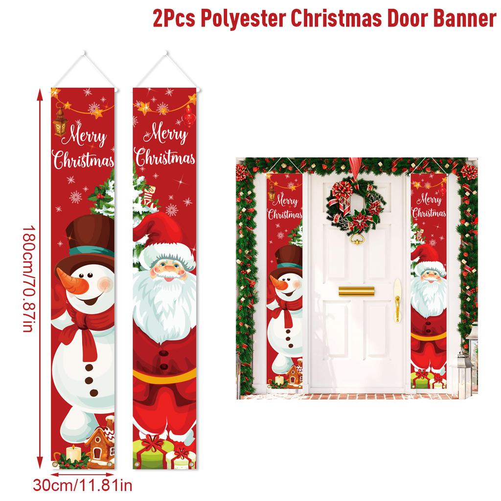 Christmas Snowman Door Curtain Banner Merry Christmas Decorations For Home 2025 Navidad Kerst Natal Noel Xmas Decor New Year