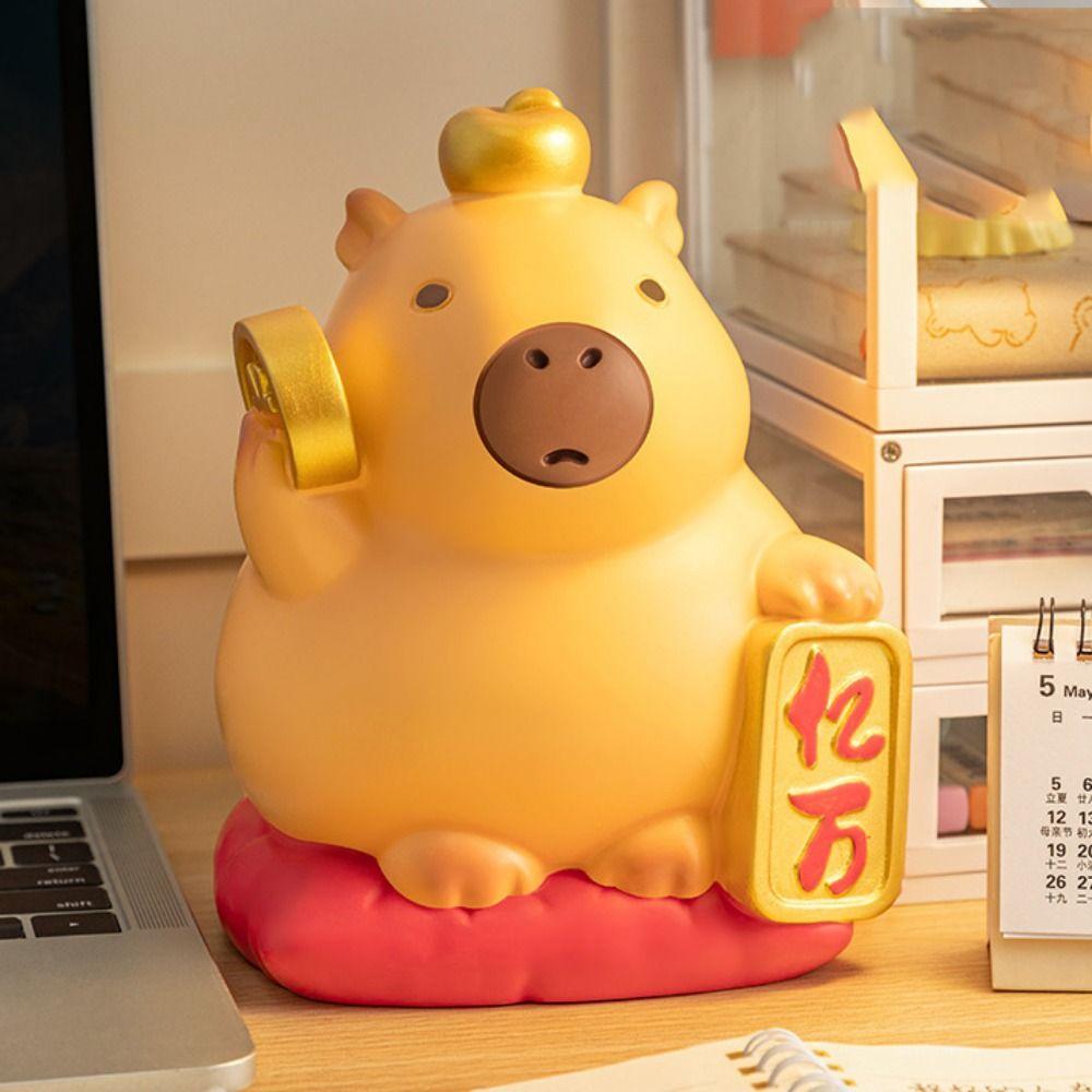 Capybara Capybara Piggy Bank Waterproof Safe Deposit Box Crayon Capybara Piggy Bank  Coins Cash