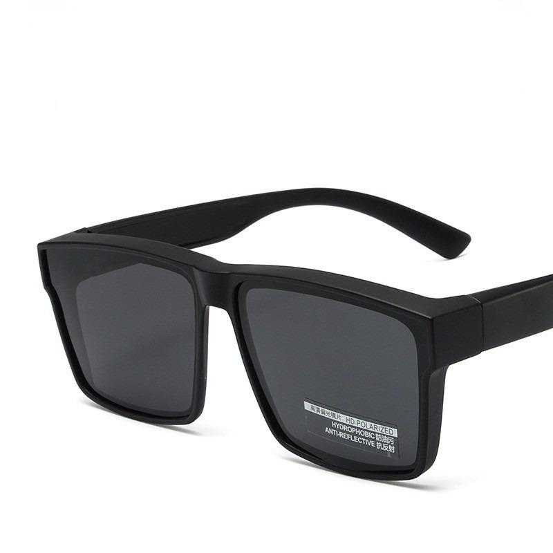 Модные накладные поляризационные солнцезащитные очки большого размера для ношения поверх очков, подходят для близорукости
