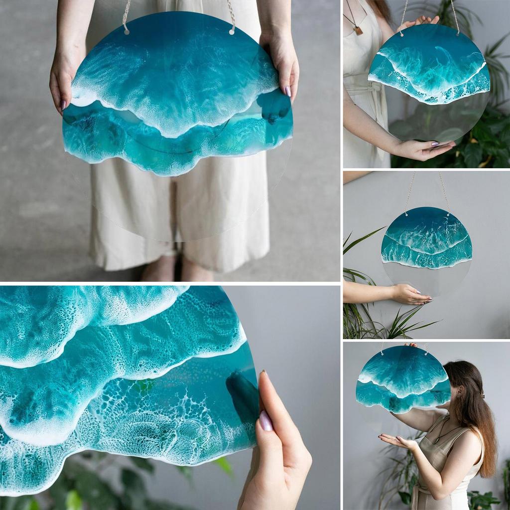 Ocean-Wave Wall Hanging Beach Bathroom Decor And Accessories,Beach Themed Sign