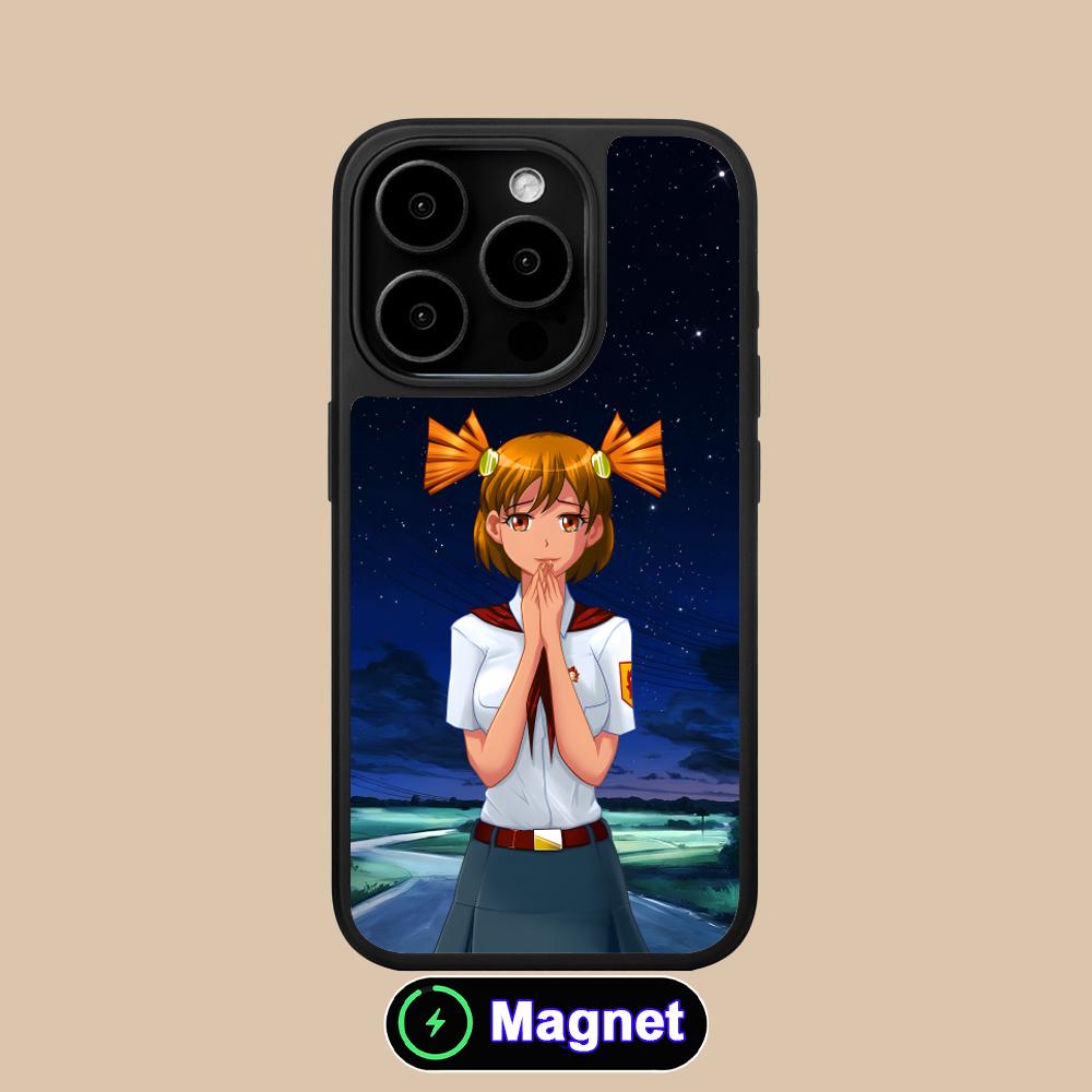Вечное Лето Алиса Матовая Поверхность Magsafe Чехол для Мобильного Телефона для iPhone 17 16 15 14 13 12 11 Air Pro Max Plus Цветной Чехол