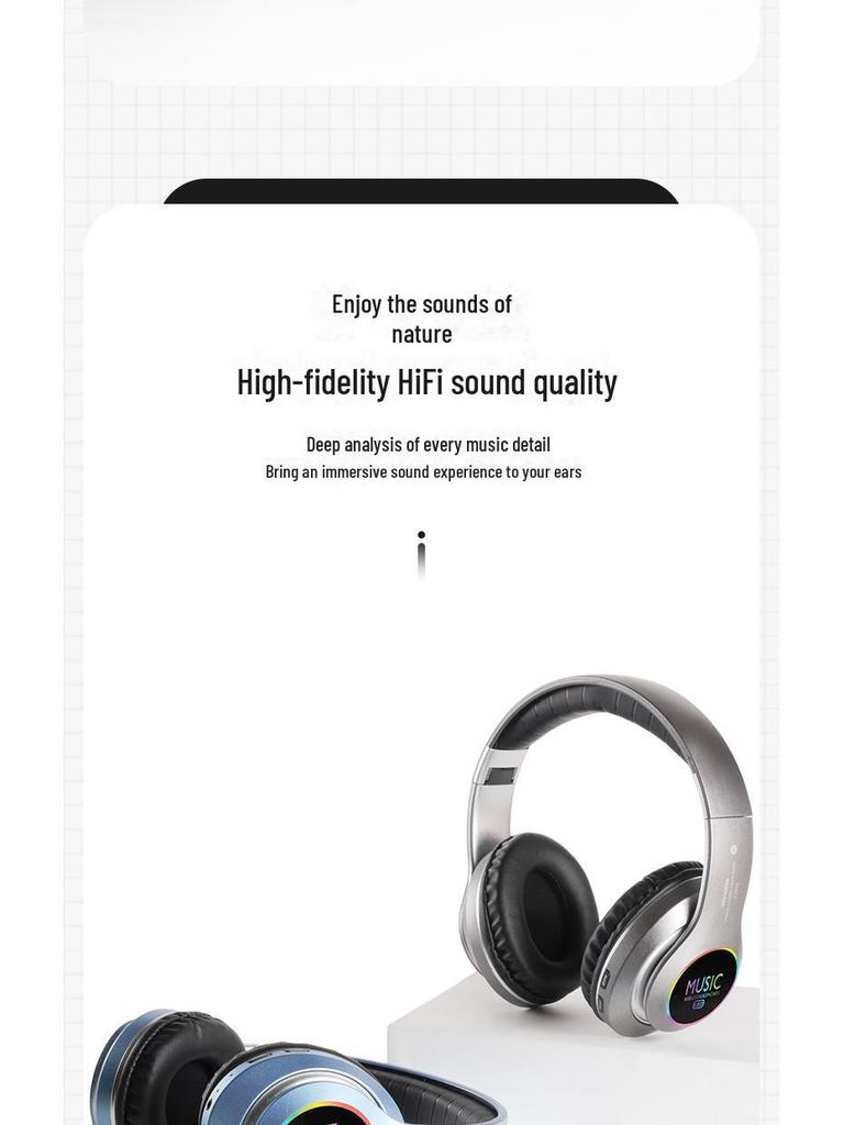 Спортивные беспроводные наушники VJ033 LED Bluetooth 5.0 — новая модель с креплением на голову