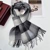 100% Wool Plaid Scarf for Women and Men - Warm, Stylish Gift for Winter