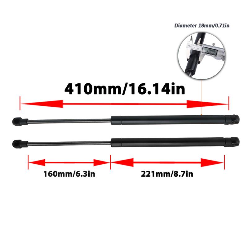 2pcs Car Front Bonnet Hood Gas Lift Support Shock Struts Black For Toyota 4Runner 2010-2022 SUV / Pickup OEM SG329048