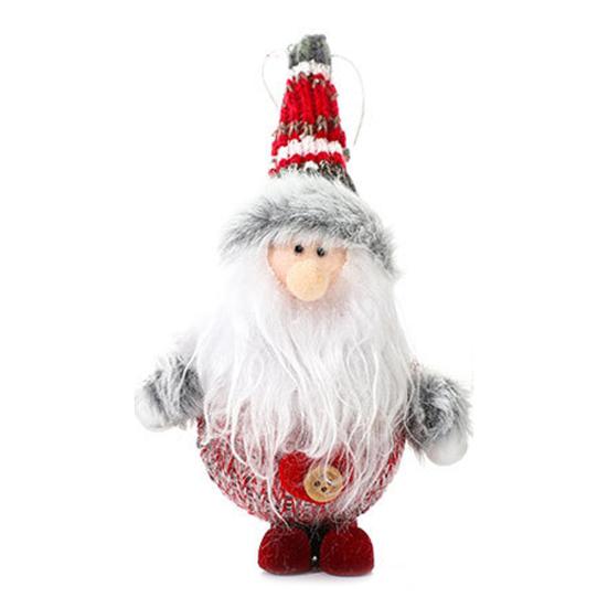 Рождественская плюшевая кукла, подвесное украшение, мини, разноцветная тканевая кукла Санта-Клауса, снеговика, оленя, из пенопласта, плюшевые игрушки, подвеска на елку, украшение для дома на рождественскую вечеринку