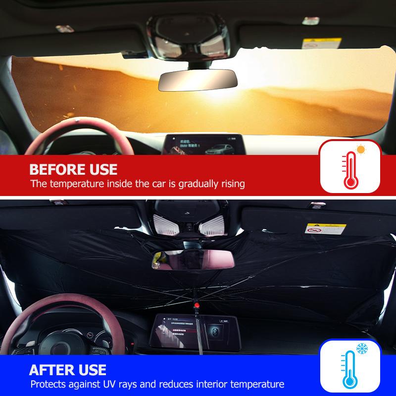 Car Windshield Sun Shade Umbrella Sunshade Anti UV Parasol For Skoda S Kodiaq Octavia 2 3 Yeti Karoq Rapid Fabia VII VRS xknp33
