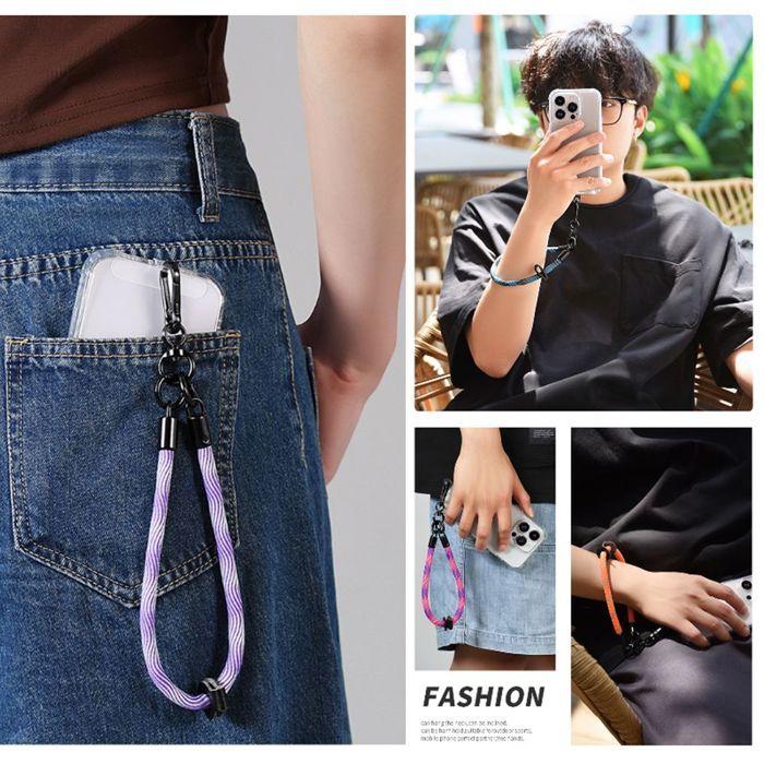 Coque de protection pour iPhone 17 - BOOLING - Antichoc - Bracelet Multicolore Détachable - Silicone Transparent